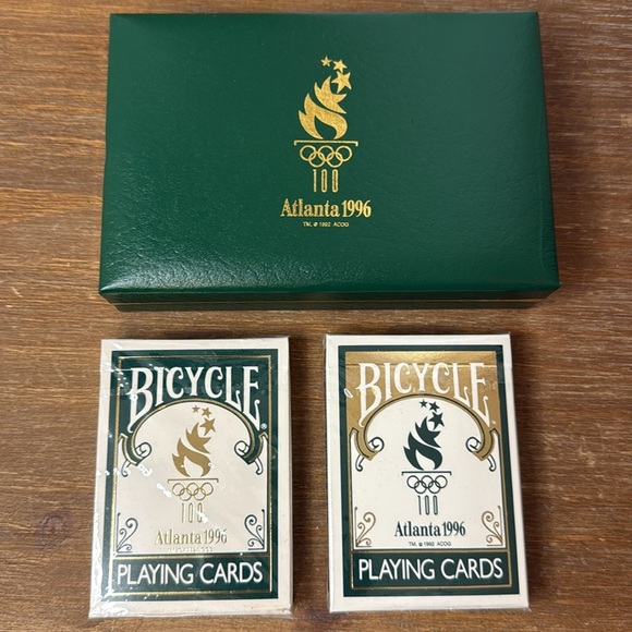 Atlanta 1996 Olympic Games Set of 2 Sealed Playing Cards with Hinged Box - Picture 7 of 15